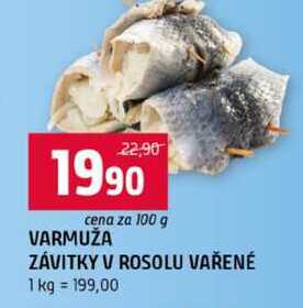 VARMUŽA ZÁVITKY V ROSOLU VAŘENÉ 100g