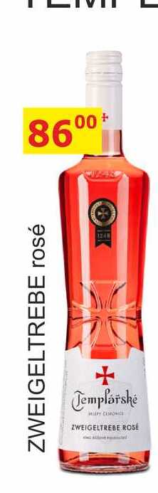 TEMPLÁŘSKÉ SKLEPY 0,75l ZWEIGELTREBE rosé