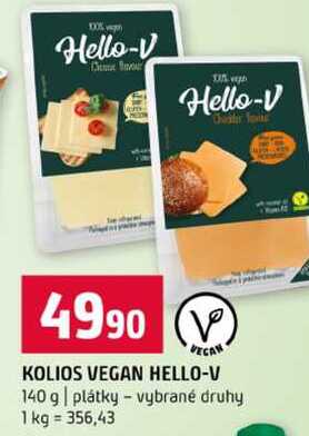 KOLIOS VEGAN HELLO-V 140 g plátky vybrané druhy 