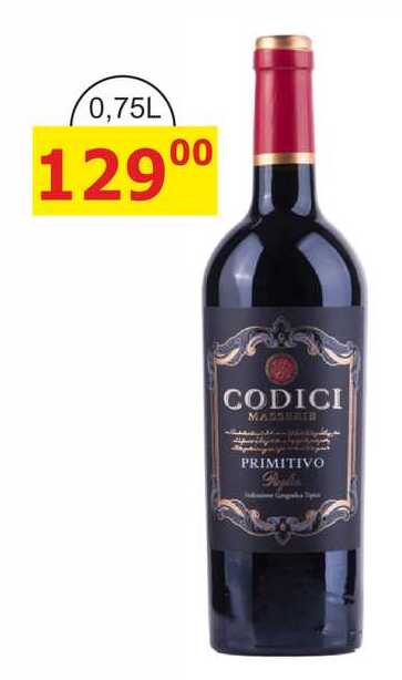 CODICI PRIMITIVO 0,75l