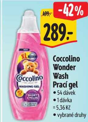 Coccolino Wonder Wash Prací gel, 54 dávek