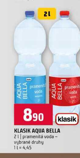 KLASIK AQUA BELLA 2l pramenitá voda vybrané druhy 