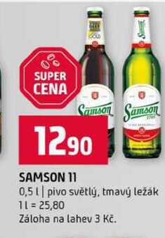 SAMSON 11 0,5l pivo světlý, tmavý ležák