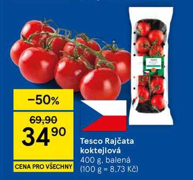Tesco Rajčata koktejlová, 400 g 