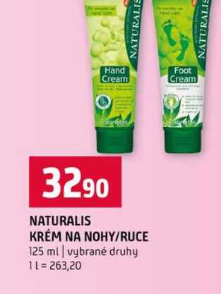 NATURALIS KRÉM NA NOHY RUCE 125 ml vybrané druhy