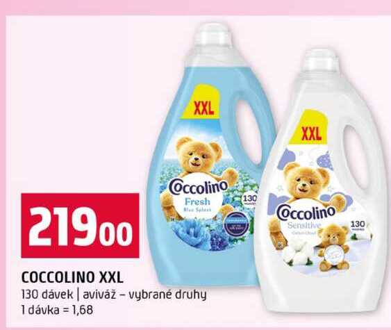 COCCOLINO XXL 130 dávek aviváž vybrané druhy 
