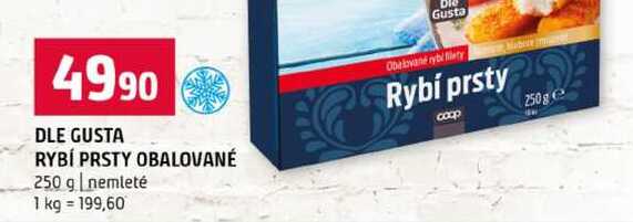 DLE GUSTA RYBÍ PRSTY OBALOVANÉ 250 g nemleté