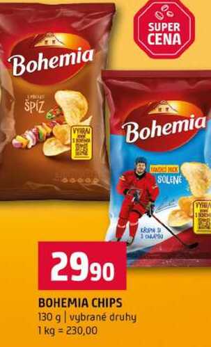 BOHEMIA CHIPS 130 g vybrané druhy