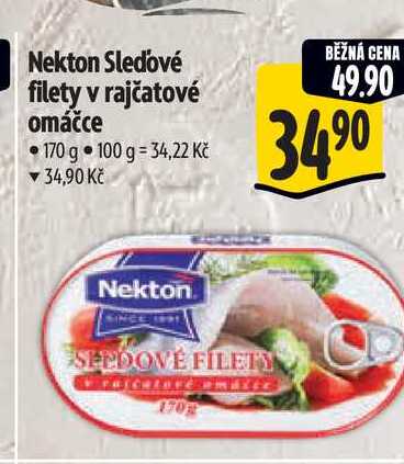 Nekton Sledové filety v rajčatové omáčce 170 g