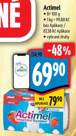 Actimel, 8×100 g v akci