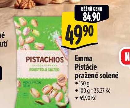  Emma Pistácie pražené solené 150 g 