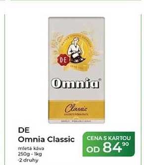 DE Omnia Classic mletá káva 250g-1kg