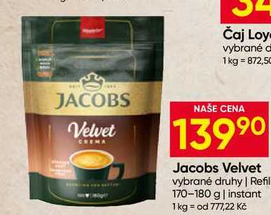 Jacobs Velvet vybrané druhy Refil 170-180 g