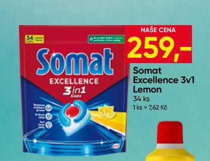 Somat Excellence 3v1 Lemon 34 ks