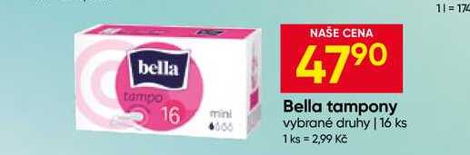 Bella tampony vybrané druhy 16 ks