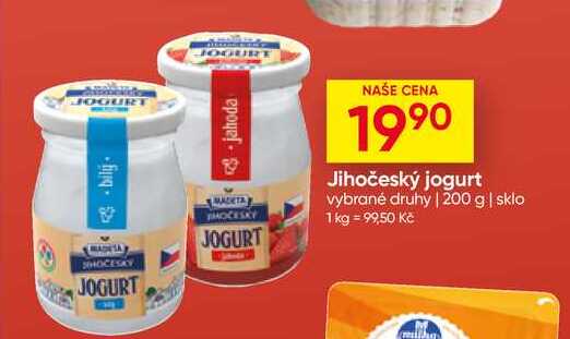 Jihočeský jogurt vybrané druhy 200 g sklo