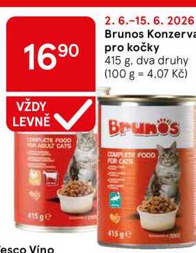 Brunos Konzerva pro kočky, 415 g