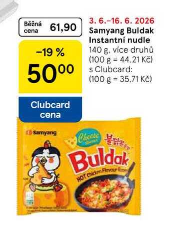 Samyang Buldak Instantní nudle, 140 g