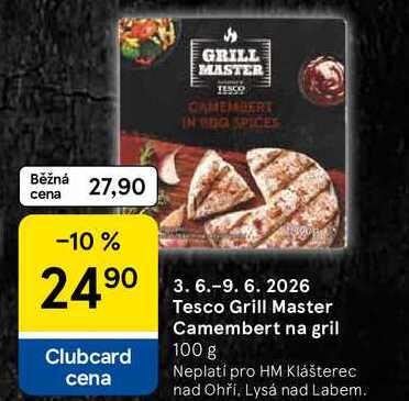 Tesco Grill Master Camembert na gril, 100 g 