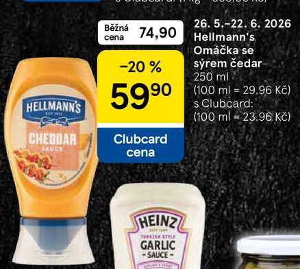 Hellmann's Omáčka se sýrem čedar, 250 ml 