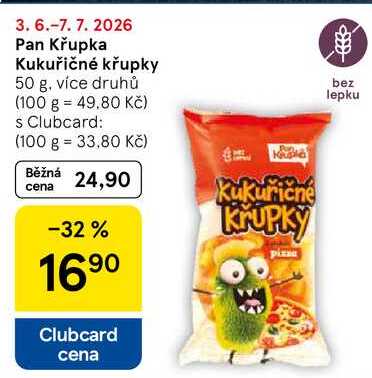 Pan Křupka Kukuřičné křupky, 50 g, více druhů