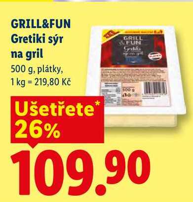 GRILL&FUN Gretiki sýr na gril, 500 g