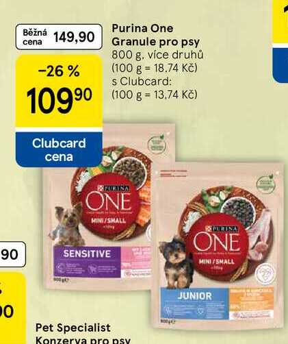 Purina One Granule pro psy, 800 g