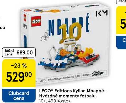 LEGO® Editions Kylian Mbappé - Hvězdné momenty fotbalu 10+, 490 kostek 