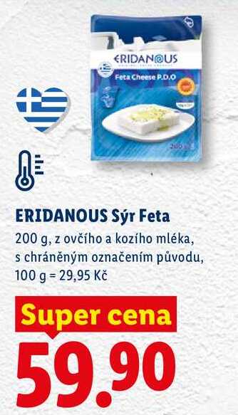 ERIDANOUS Sýr Feta, 200 g 