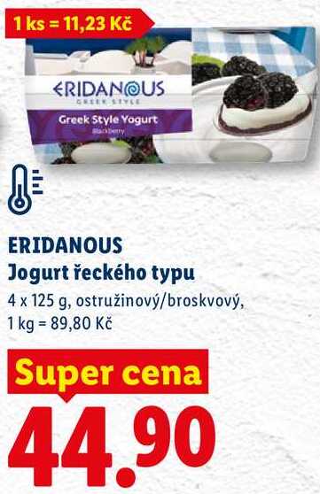ERIDANOUS Jogurt řeckého typu, 4 x 125 g 