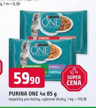 PURINA ONE 4x 85 g kapsičky pro kočky