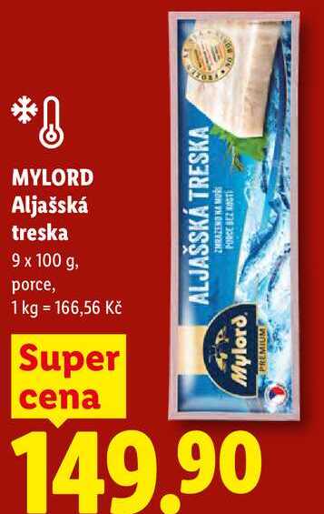 MYLORD Aljašská treska, 9 x 100 g 