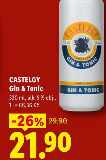 CASTELGY Gin & Tonic, 330 ml 