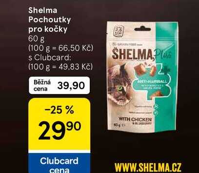 Shelma Pochoutky pro kočky, 60 g