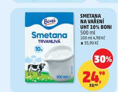 SMETANA NA VAŘENÍ UHT 10% BONI, 500 ml 