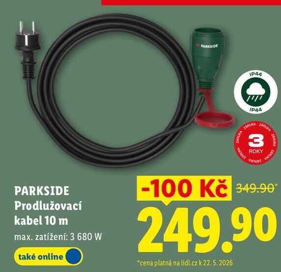 PARKSIDE Prodlužovací kabel 10 m