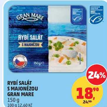 RYBÍ SALÁT S MAJONÉZOU GRAN MARE, 150 g  