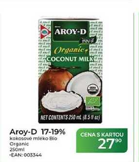 Aroy-D 17-19% kokosové mléko Bio Organic 250ml