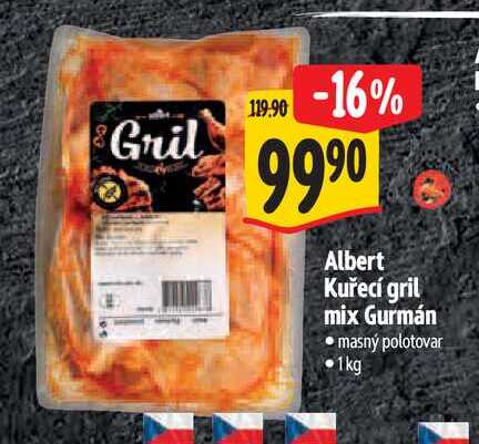 Albert Kuřecí gril mix Gurmán 1kg