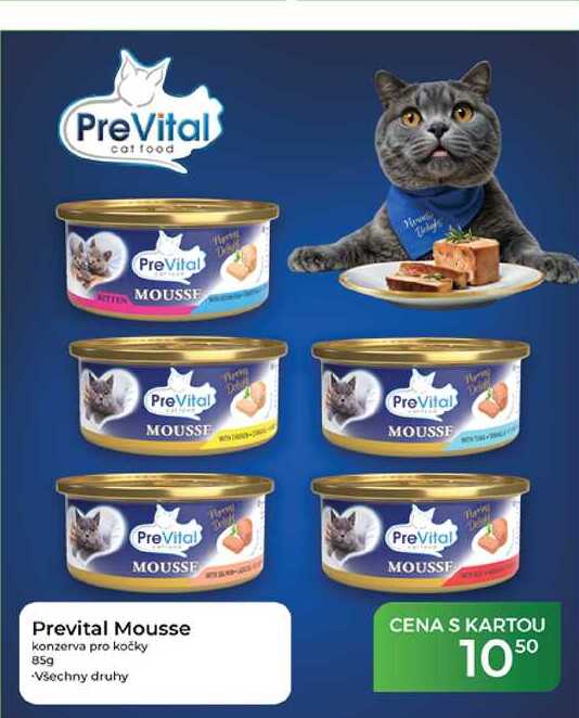 Prevital Mousse konzerva pro kočky 85g