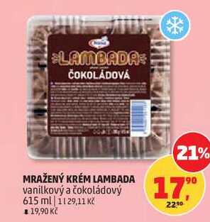 MRAŽENÝ KRÉM LAMBADA vanilkový a čokoládový, 615 ml 