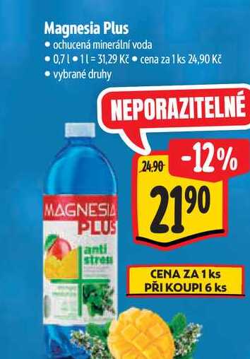 Magnesia Plus  ochucená minerální voda 0,7 l