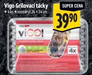 Vigo Grilovací tácky, 4 ks  