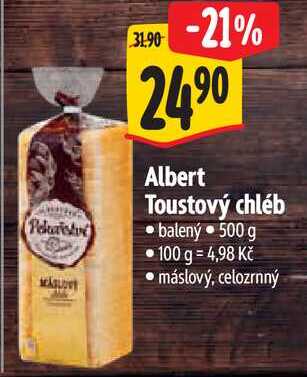 Albert Toustový chléb, 500 g