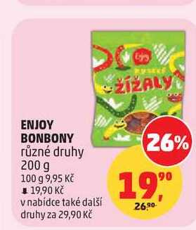 ENJOY BONBONY různé druhy, 200 g  