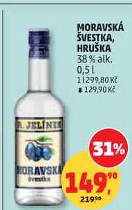 MORAVSKÁ ŠVESTKA, HRUŠKA 38% alk., 0,5 l