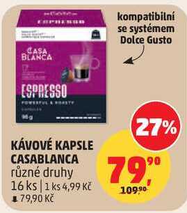 KÁVOVÉ KAPSLE CASABLANCA různé druhy, 16 ks