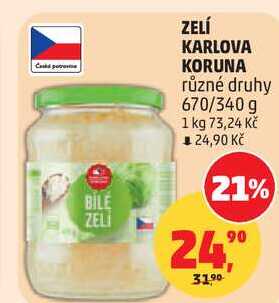 ZELÍ KARLOVA KORUNA různé druhy, 670/340 g 