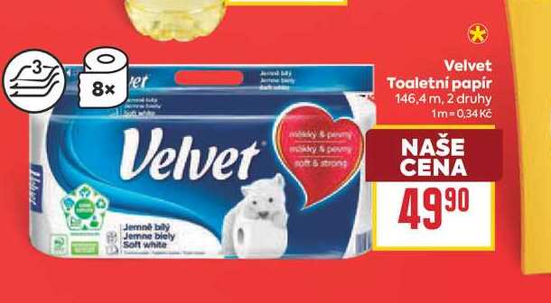 Velvet Toaletní papír 146,4 m