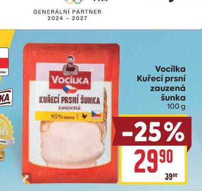 Vocilka Kuřecí prsní zauzená šunka 100 g 
